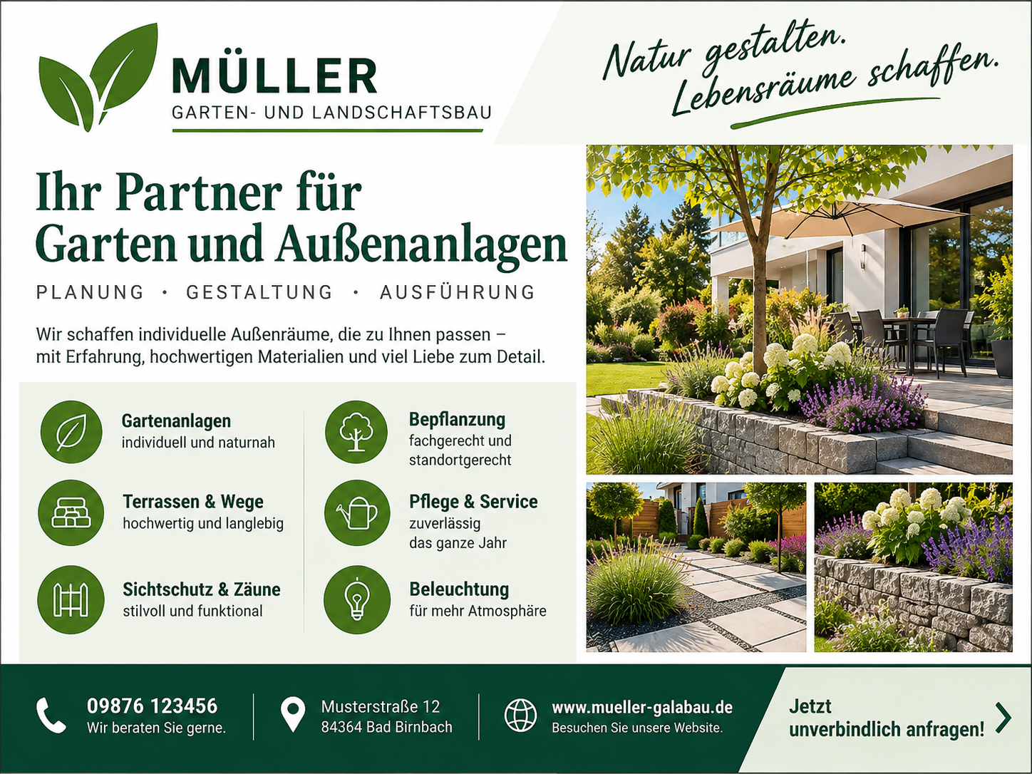 Müller Garten- und Landschaftsbau Flyer